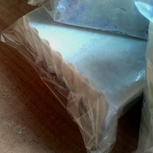 Handmade purple swirled soap